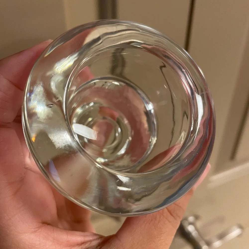 Glass candle holder